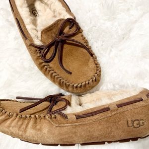 UGG Dakota Chestnut Brown Suede and Wool Slippers - Sz 6